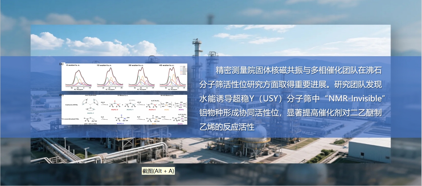 精密测量院在沸石分子筛催化剂活性位研究方面取得重要进展